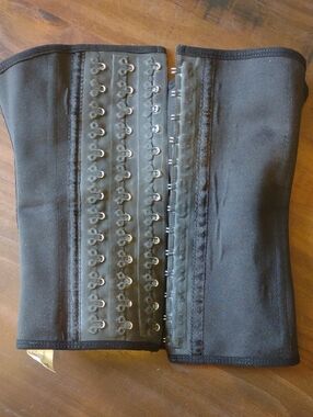 Women’s Black Waist Trainer Shapewear with Front Hook Closure